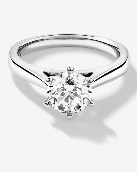 9ct White Gold Solataire Diamond Engagement Ring
