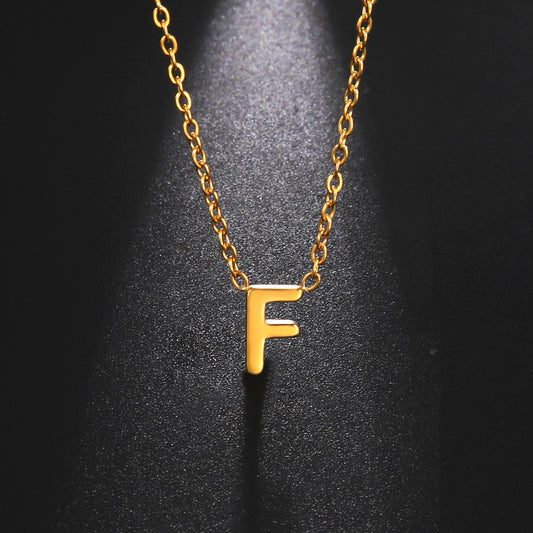 Cazador Minimalist Initial A-z Letter Necklace For Women Alphabet