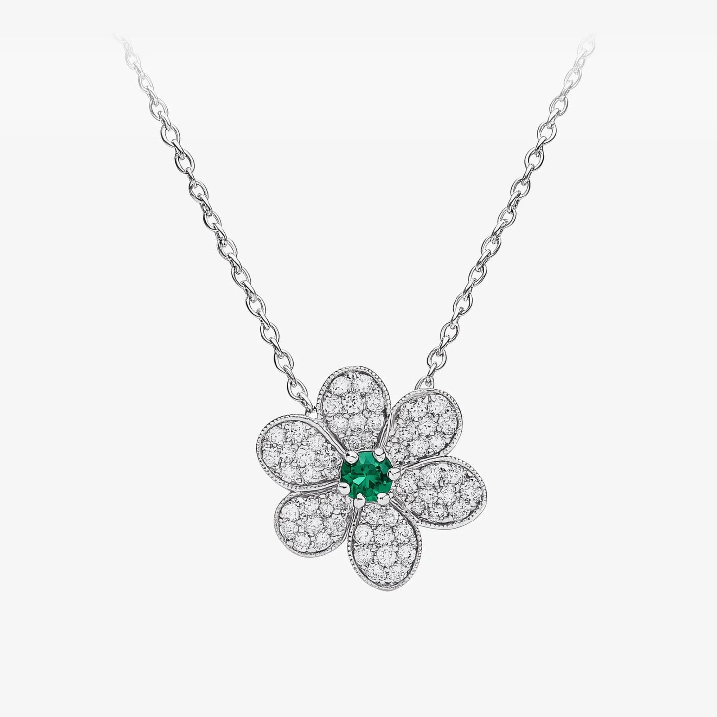 Emerald Core Blossom Necklace