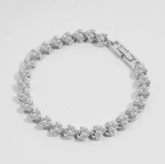 Luxury Roman Crystal Geometric Chain Bracelet