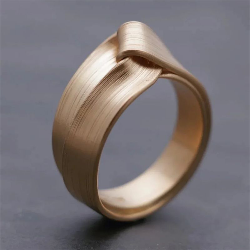 Fashion Handmade Brushed Ring Simple All-match
