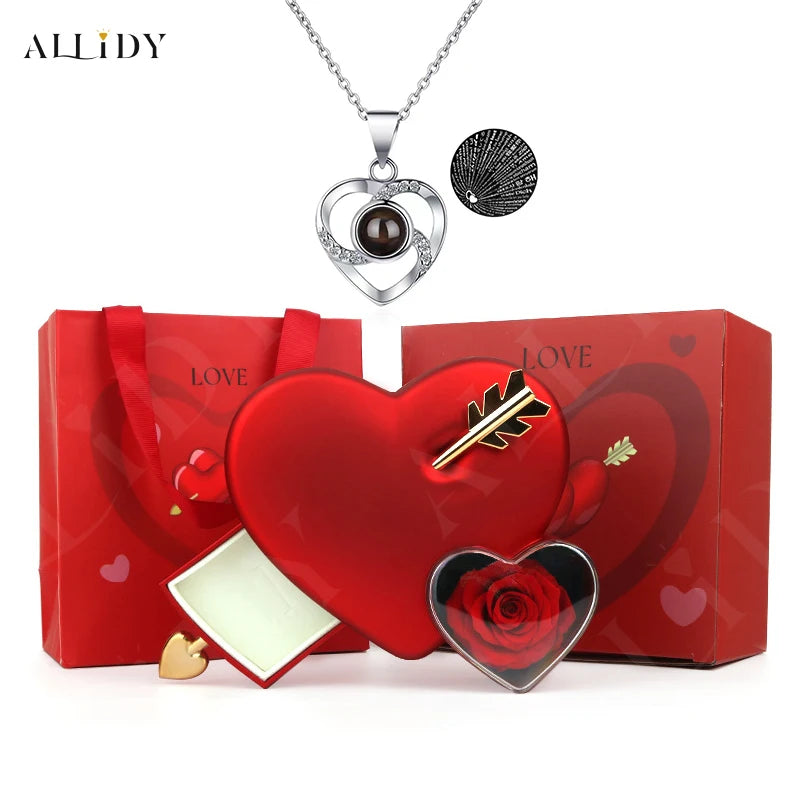 Romantic Heart-Piercing Rose Jewelry Box – A Timeless Valentine’s Keepsake