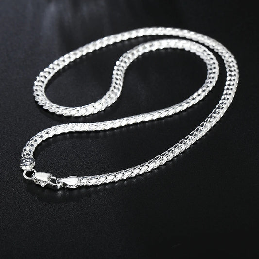 20-60cm 6mm Silver Color luxury brand design noble Necklace Chain For