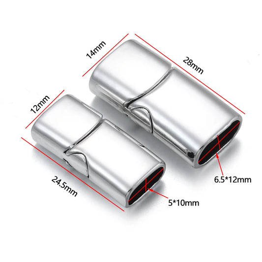 3pcs Zinc alloy Magnetic Clasp Hole 5X10mm 6X12mm For Leather Cord Magnet Lace Buckle Bracelet DIY Jewelry Making W314