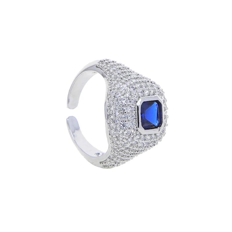 5A Cubic Zirconia Iced Out Bling Ring