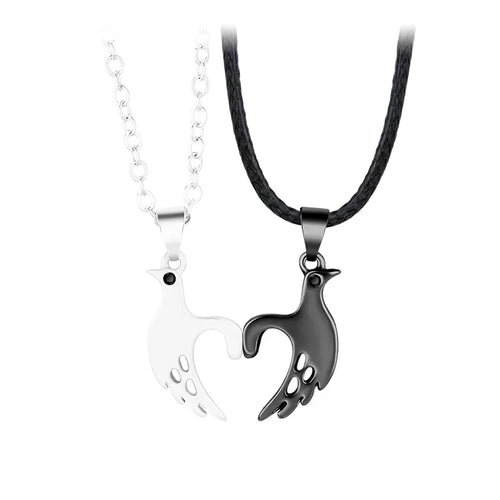 2pcs/set Pull Hook Hands Couple Necklace Pinky Swear Promise Love Hug