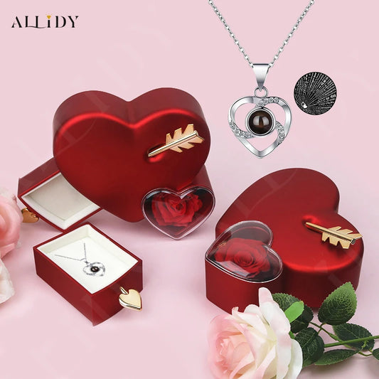 Romantic Heart-Piercing Rose Jewelry Box – A Timeless Valentine’s Keepsake