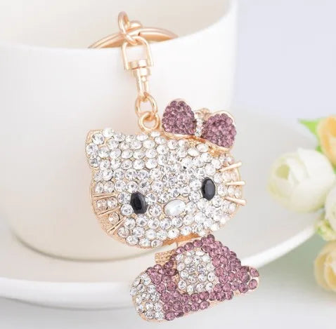 Hello Kitty Rhinestone Diamond Keychain