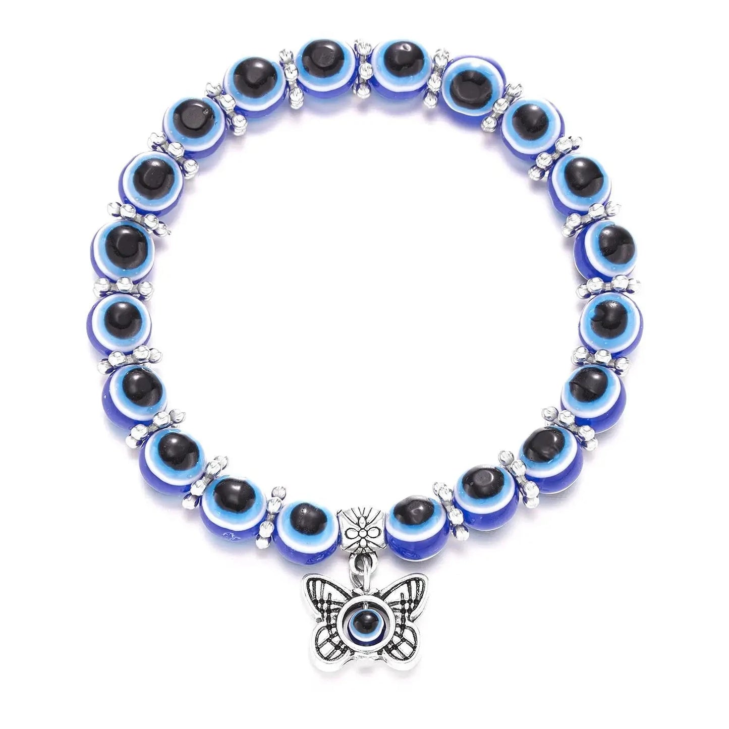 Creative Blue Evil Eye Bracelet for Women Wishing Lucky Amulet Hand of Fatima Bracelet for Men and Women Friendship Jewelry Gift