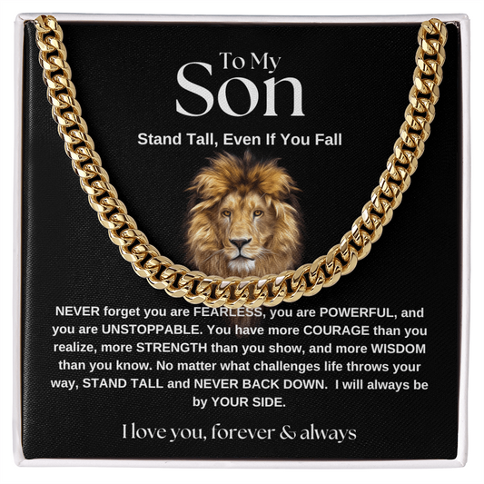 My Son's Fearless Strength | Cuban Link Necklace