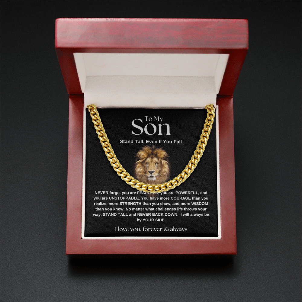 My Son's Fearless Strength | Cuban Link Necklace