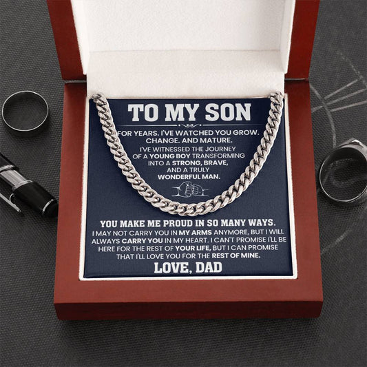 Hip Hop Cuban Link Chain Gift For Son