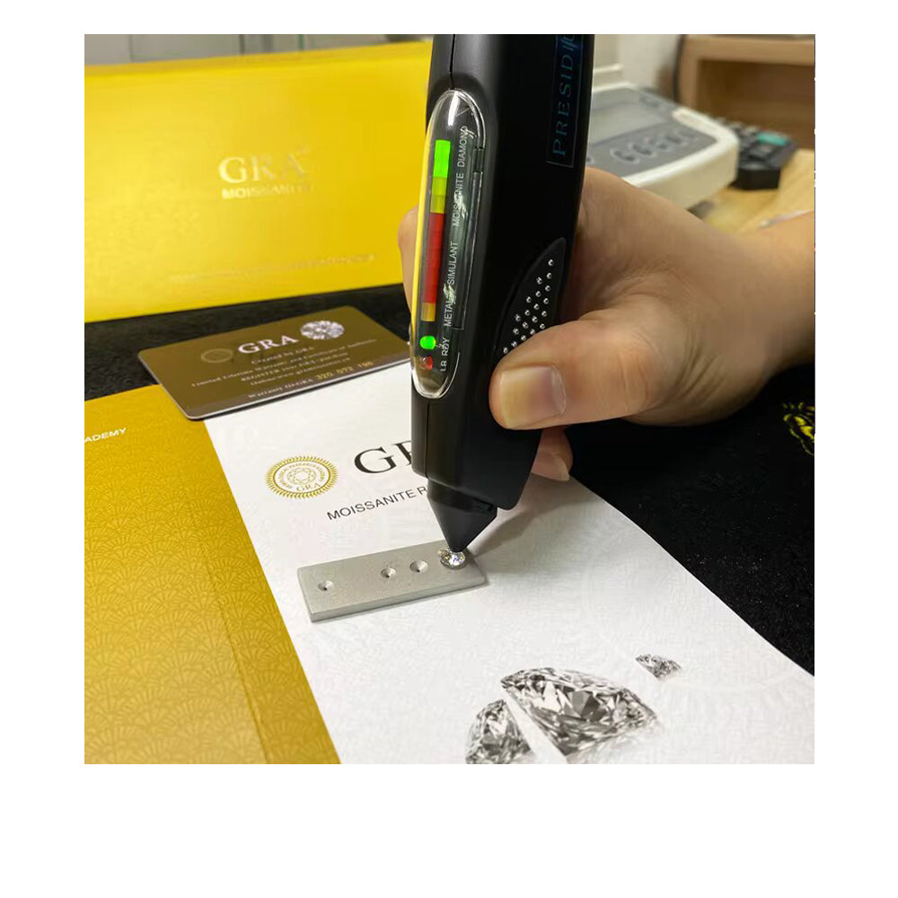 RKC Silver Halo 0.33 CT Moissanite Round Cut Women Pendant 925 Silver Wt 2.9 gm with Height 13mm & Box Chain