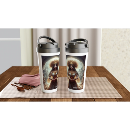 ERESHKIGAL White 15oz Stainless Steel Travel Mug