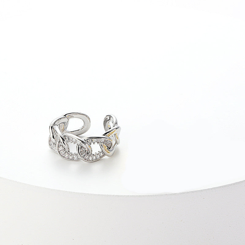 Full Diamond Personalized Index Finger Ring