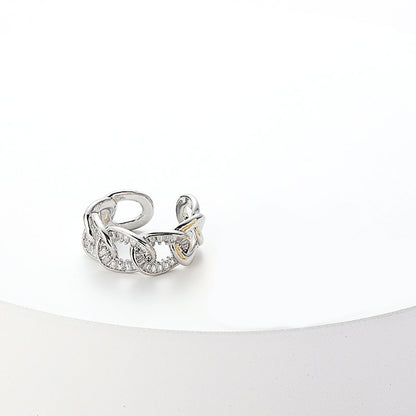 Full Diamond Personalized Index Finger Ring