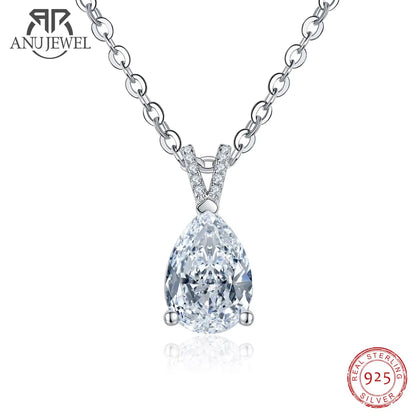 HealthBeauty-Products (™) Pear Cut Teardrop Moissanite Diamond Pendant