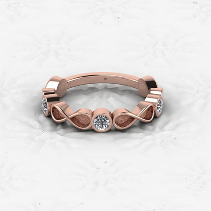 925 Solid Sterling Silver 3-4mm Round Semi Mount Blank Setting Bubble Ring for Breastmilk & Keepsake Resin Ceramic Jewelry