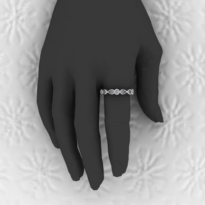 925 Solid Sterling Silver 3-4mm Round Semi Mount Blank Setting Bubble Ring for Breastmilk & Keepsake Resin Ceramic Jewelry