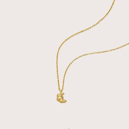 Croissant Necklace Solid Gold