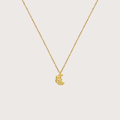 Croissant Necklace Solid Gold