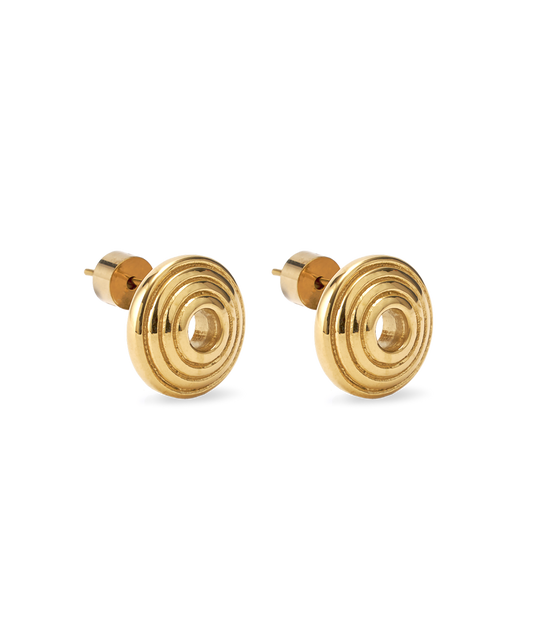 Disc Textured Stud Earrings