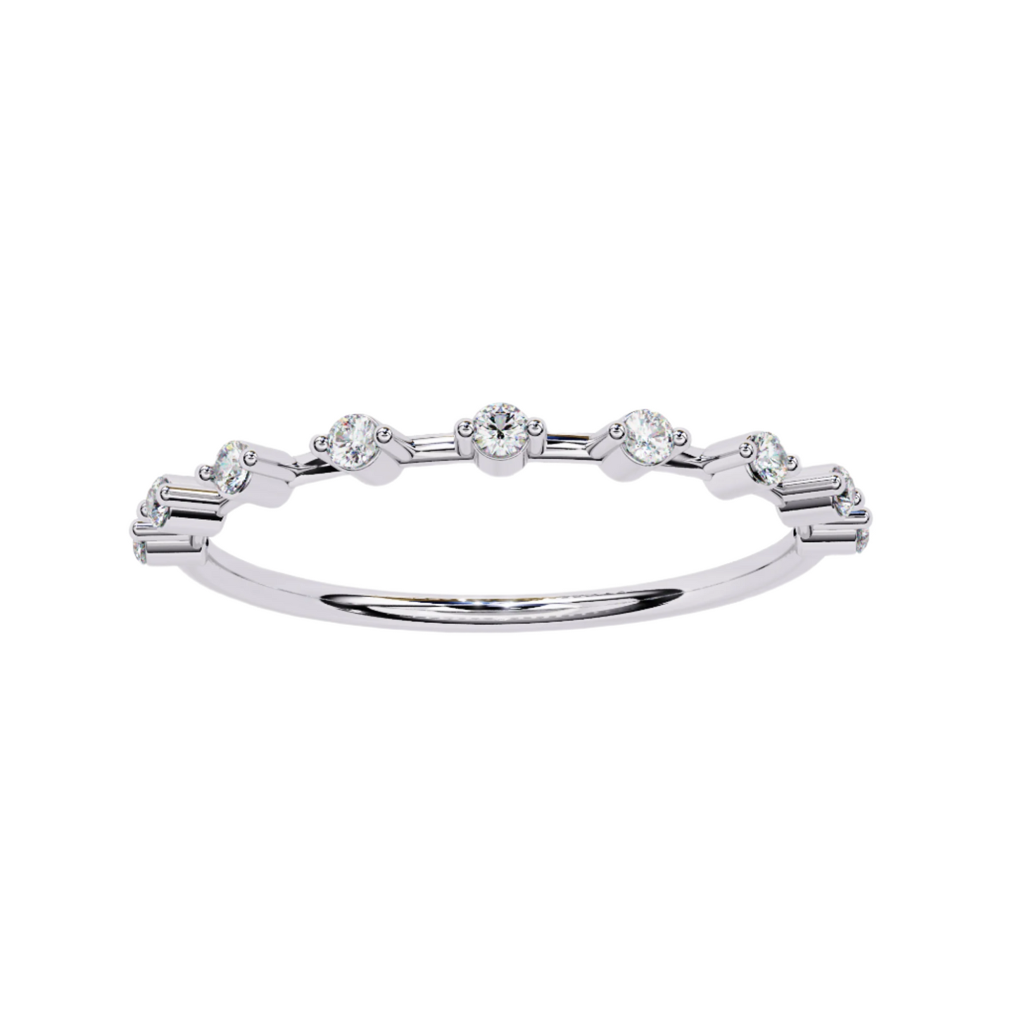 EMILIA Lab Grown Diamond Round Eternity Band