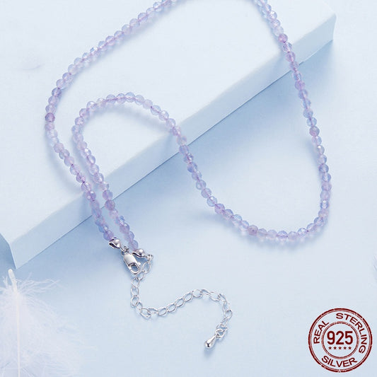 Elegant Amethyst Necklace S925 Sterling Silver Fashion