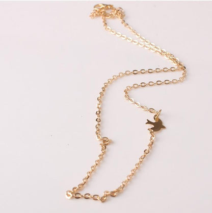 Bird & Leaves Pendant Necklace - Women’s Statement Jewelry