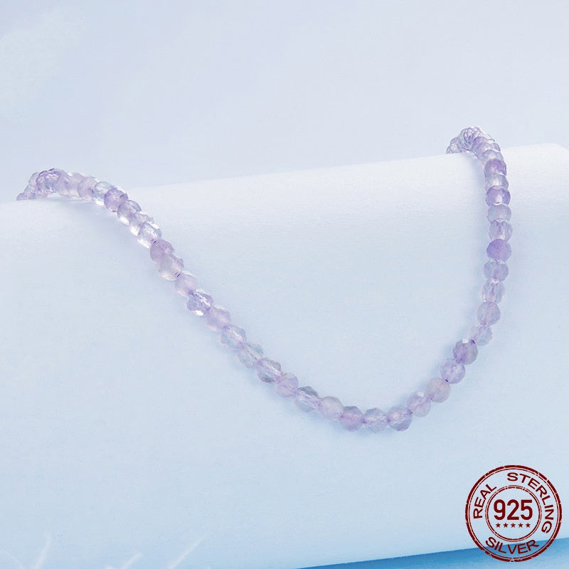 Elegant Amethyst Necklace S925 Sterling Silver Fashion