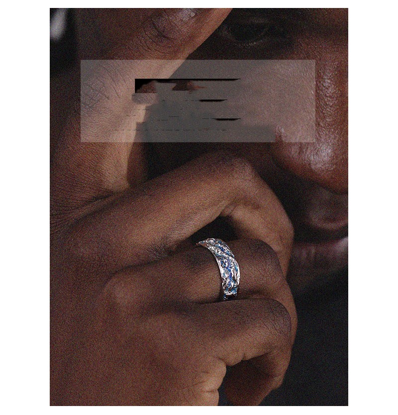 Sterling Silver Blue Glacier Ring