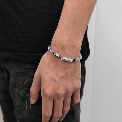 Stainless Steel Twist Hip Hop Men's Bracelet