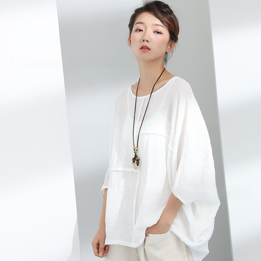 Wooden Beads Retro Artistic Wax Rope Necklace