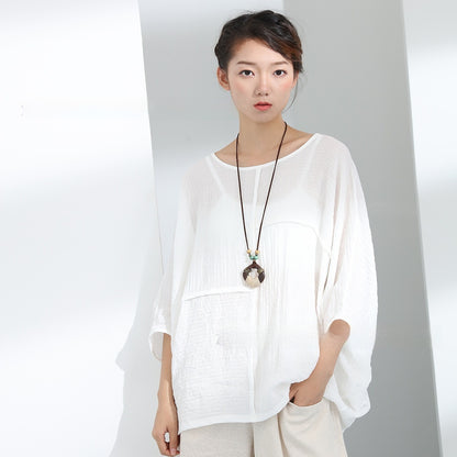 Wooden Beads Retro Artistic Wax Rope Necklace