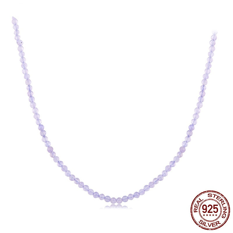 Elegant Amethyst Necklace S925 Sterling Silver Fashion