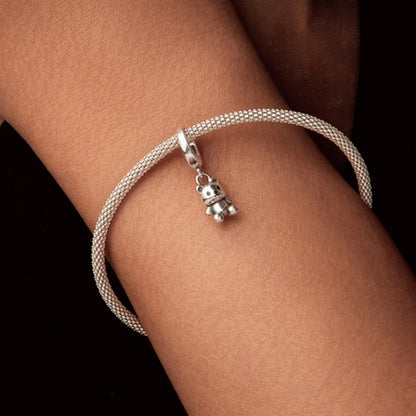 S925 Silver Bear Pendant Parts