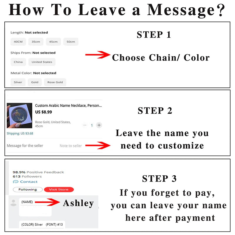 Custom Arabic Name Necklace Personalized Stainless Steel Crystal Arabic Pendant Iced Out Names Jewelry For Women Birthday Gift