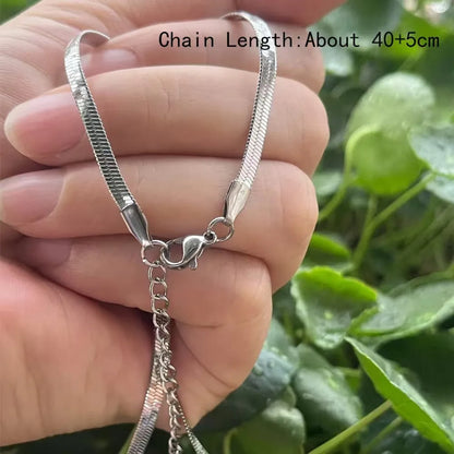 Romantic Titanium Stainless Steel Lovely Heart Charm Necklaces Jewelry