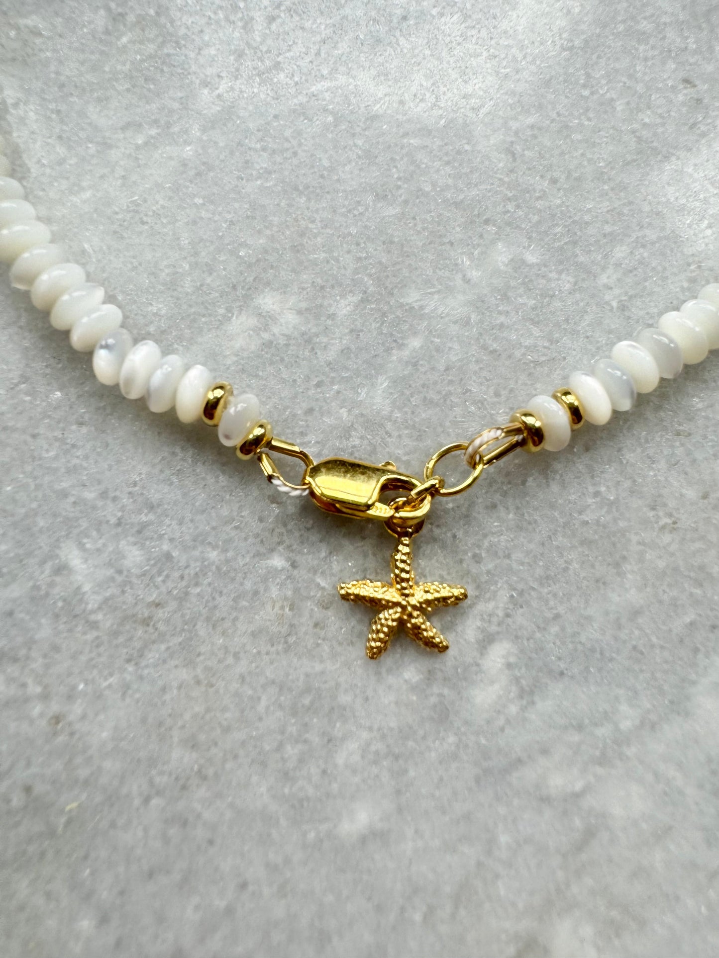 Mother of Pearl Anklet / Gold Vermeil