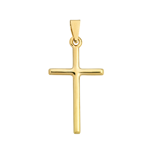 9ct Yellow Gold Cross Pendant - 30mm