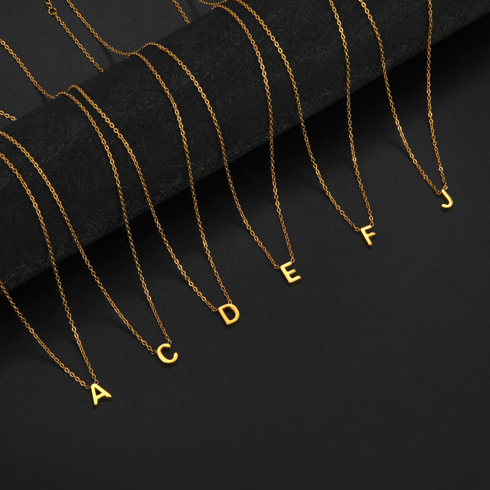 Cazador Minimalist Initial A-z Letter Necklace For Women Alphabet