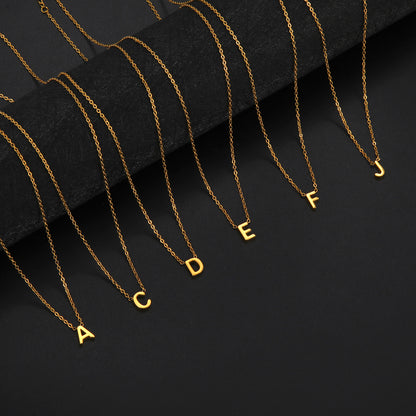 Cazador Minimalist Initial A-z Letter Necklace For Women Alphabet