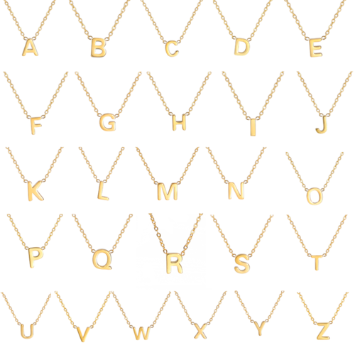Cazador Minimalist Initial A-z Letter Necklace For Women Alphabet