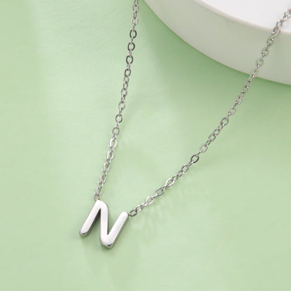 Cazador Minimalist Initial A-z Letter Necklace For Women Alphabet