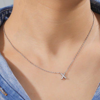 Cazador Minimalist Initial A-z Letter Necklace For Women Alphabet