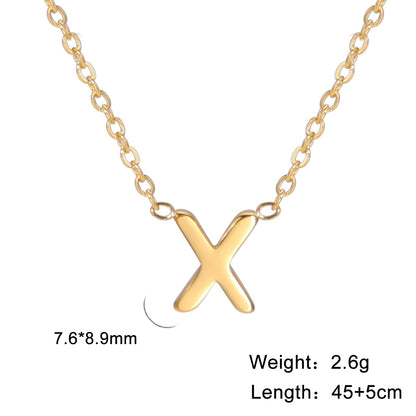Cazador Minimalist Initial A-z Letter Necklace For Women Alphabet