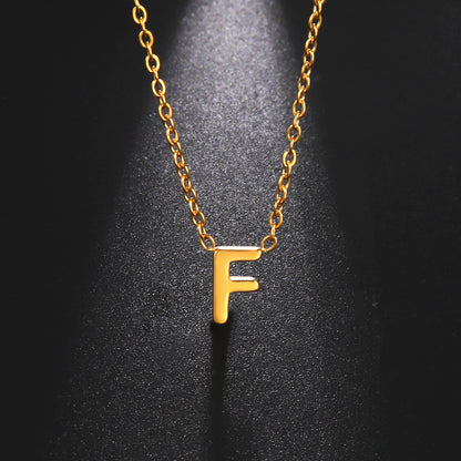 Cazador Minimalist Initial A-z Letter Necklace For Women Alphabet