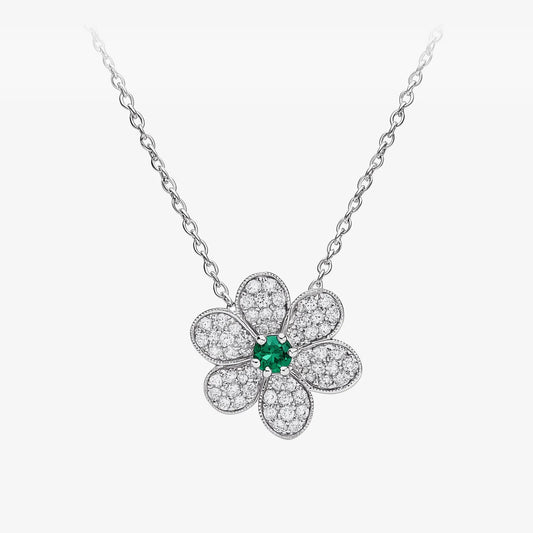 Emerald Core Blossom Necklace