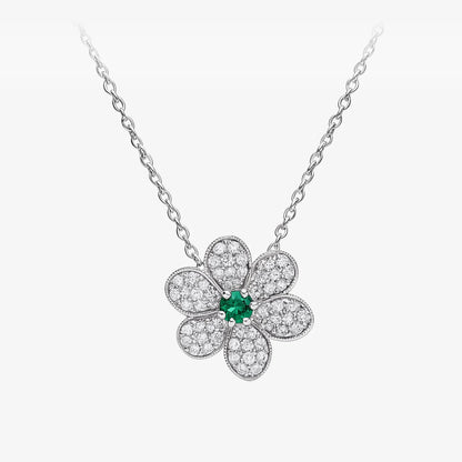 Emerald Core Blossom Necklace