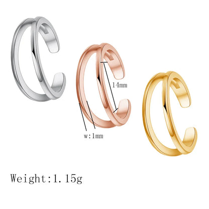 3PCS Toe Rings for Women Stainless Steel Adjustable Summer Beach Sexy Foot Ring With Diamonds Stackable Men's And Women's Ring